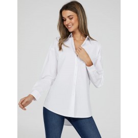 Oversized Long Sleeved Button Down Blouse