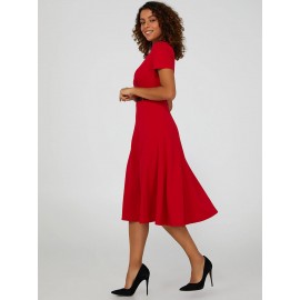 Short Sleeve Midi Dress With Belt
