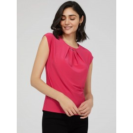 Pleated Top With Bar Detail