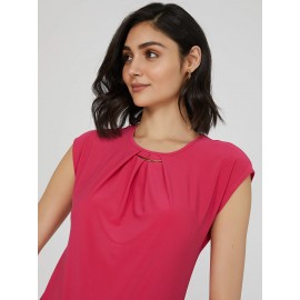 Pleated Top With Bar Detail