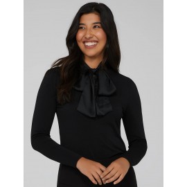Oversized Satin Bow Top