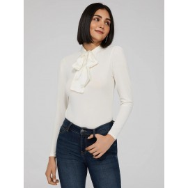 Oversized Satin Bow Top
