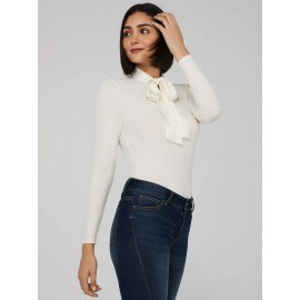 Oversized Satin Bow Top
