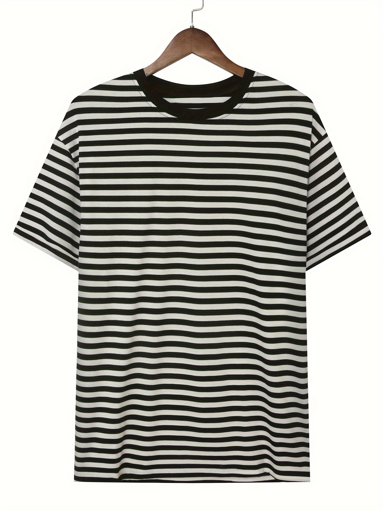 comfy t shirt, stripe pattern print mens comfy t shirt graphic tee mens summer clothes mens outfits details 3